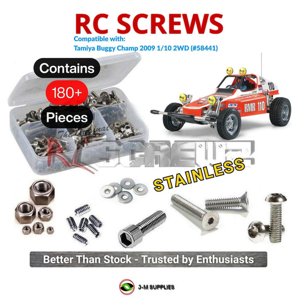 J-M SUPPLIES RC Parts Store - RCScrewZ Stainless Steel Screw Kit tam287 for Tamiya Buggy Champ 2009 1/10 Electric 2WD Off-Road Buggy (#58441) | UPG