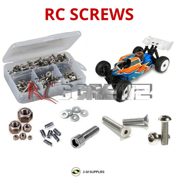 Representative image of an RCScrewZ stainless steel screw kit for Tekno NB48 1/8 Nitro 4WD Buggy (TKR5300); exact kit contents vary by RC model.