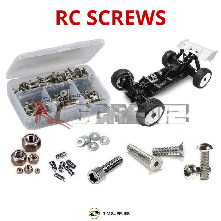 Representative image of an RCScrewZ stainless steel screw kit for Tekno EB48.3 1/8 Electric 4WD Buggy (TKR5005); exact kit contents vary by RC model.