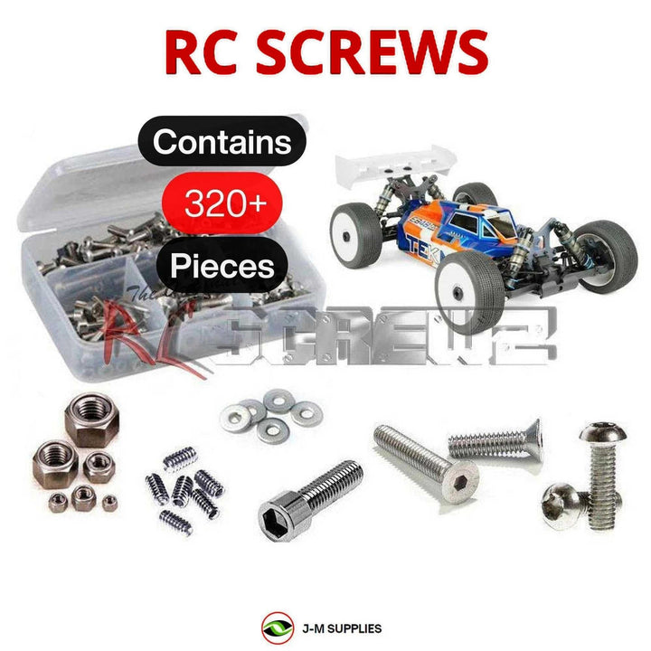 Representative image of an RCScrewZ stainless steel screw kit for Tekno EB48 2.0 1/8 Electric 4WD Buggy (TKR9000); exact kit contents vary by RC model.