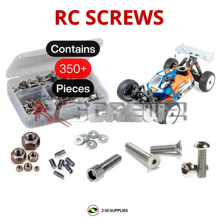 Representative image of an RCScrewZ stainless steel screw kit for Tekno NB48 2.2 1/8 Nitro 4WD Buggy (TKR9305); exact kit contents vary by RC model.