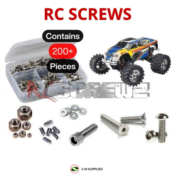 J-M SUPPLIES RC Parts Store - RCScrewZ Stainless Steel Screw Kit tra009 for Traxxas T-Maxx 1.5 (Original T-Maxx) Nitro MT | SET