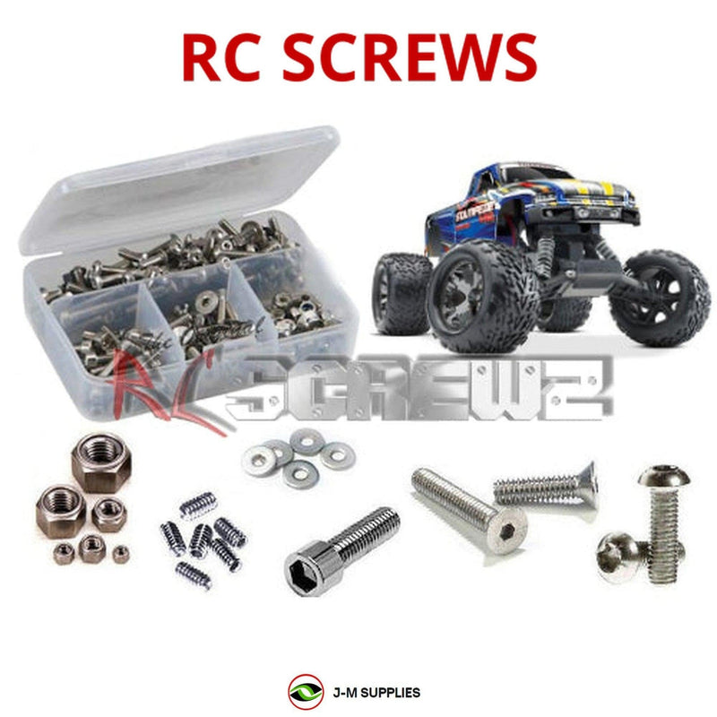 Representative image of an RCScrewZ stainless steel screw kit for Traxxas Stampede VXL 1/10 Electric 2WD/4WD Monster Truck (3607, 6708); exact kit contents vary by RC model.