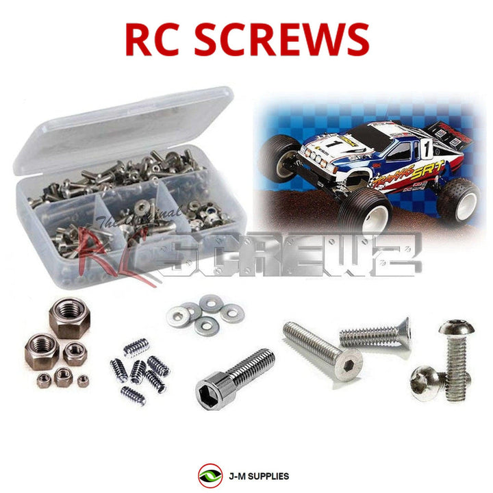 Representative image of an RCScrewZ stainless steel screw kit for Traxxas SRT 1/10 Electric 2WD Stadium Truck (2503); exact kit contents vary by RC model.