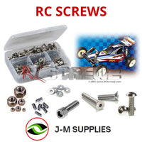 Representative image of an RCScrewZ stainless steel screw kit for Traxxas TCP 1/10 Electric 2WD Off-Road Buggy (2601); exact kit contents vary by RC model.