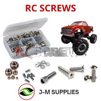 Representative image of an RCScrewZ stainless steel screw kit for Traxxas Sledgehammer 1/10 Electric 2WD Monster Truck (1802, 1806); exact kit contents vary by RC model.