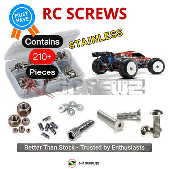 Representative image of an RCScrewZ stainless steel screw kit for Traxxas Revo 3.3 Platinum 1/10 Nitro 4WD MT (5304); exact kit contents vary by RC model.