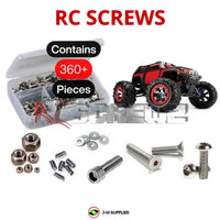 Representative image of an RCScrewZ stainless steel screw kit for Traxxas Summit 1/10 Electric 4WD Monster Truck (56076); exact kit contents vary by RC model.