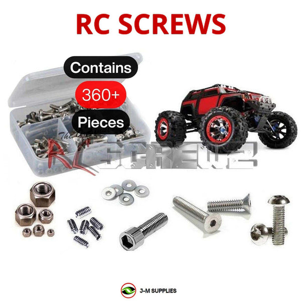 Representative image of an RCScrewZ stainless steel screw kit for Traxxas Summit 1/10 Electric 4WD Monster Truck (56076); exact kit contents vary by RC model.