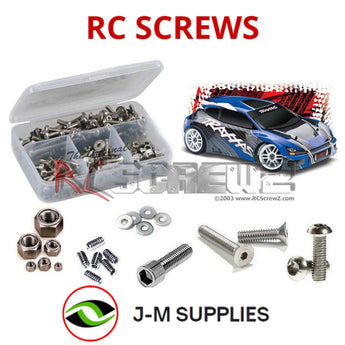 Representative image of an RCScrewZ stainless steel screw kit for Traxxas 1/16 Rally VXL Electric 4WD Rally Car (7307); exact kit contents vary by RC model.