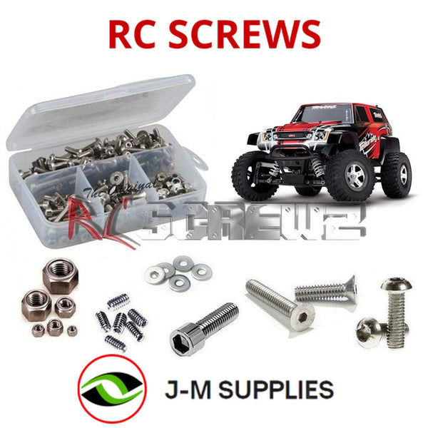 Representative image of an RCScrewZ stainless steel screw kit for Traxxas Telluride 4X4 1/10 Electric 4WD Monster Truck (67044); exact kit contents vary by RC model.