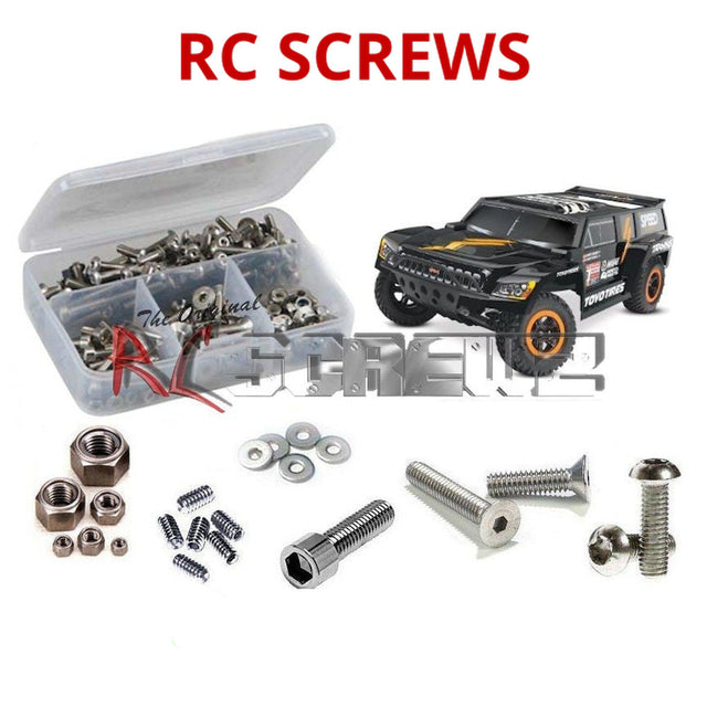 RCScrewZ Stainless Steel Screw Kit tra059 for Traxxas Dakar Slash Robby Gordon Edition 1/10 Electric 2WD Short Course Truck (58044-1) | SET