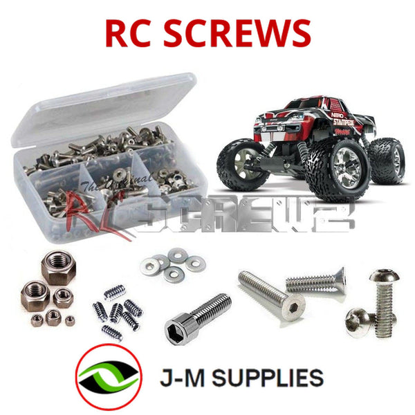 J-M SUPPLIES RC Parts Store - RCScrewZ Stainless Steel Screw Kit tra068 for Traxxas Stampede Nitro TSM Ed. (#41096-3) | SET
