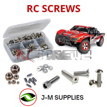 Representative image of an RCScrewZ stainless steel screw kit for Traxxas Nitro Slash TSM 1/10 Nitro 2WD SCT (44056-3); exact kit contents vary by RC model.