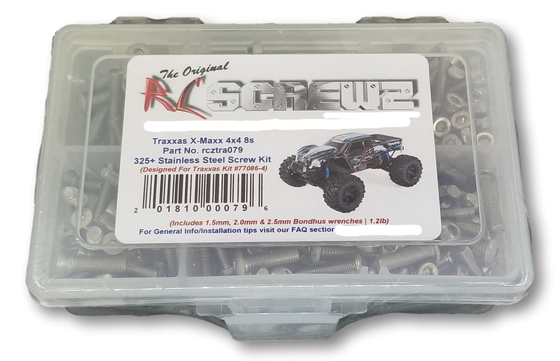 Rustproof, Durable, Quality RCScrewZ Stainless Steel Screw Kit tra079 for Traxxas X-Maxx 8S 1/5 Electric 4WD Monster Truck (#77086-4) | SET - Affordable Quality | Quick Ship - by J-M SUPPLIES