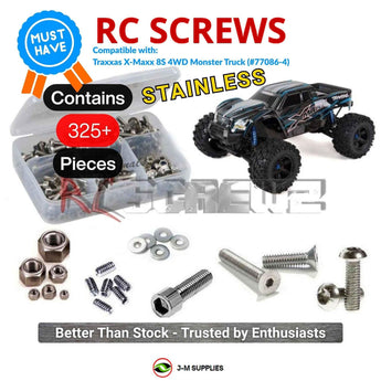 J-M SUPPLIES RC Parts Store - RCScrewZ Stainless Steel Screw Kit tra079 for Traxxas X-Maxx 8S 1/5 Electric 4WD Monster Truck (#77086-4) | SET