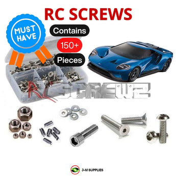 Representative image of an RCScrewZ stainless steel screw kit for Traxxas 4-Tec 2.0 Ford GT 1/10 Electric AWD Touring (83056-4); exact kit contents vary by RC model.