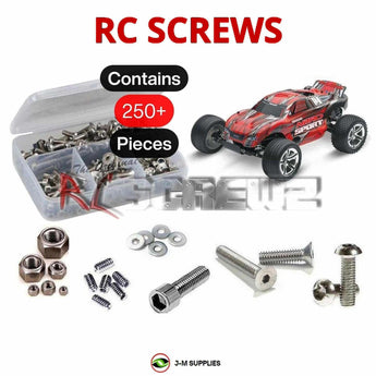Representative image of an RCScrewZ stainless steel screw kit for Traxxas Nitro Sport 1/10 Nitro 2WD Stadium Truck (45104); exact kit contents vary by RC model.