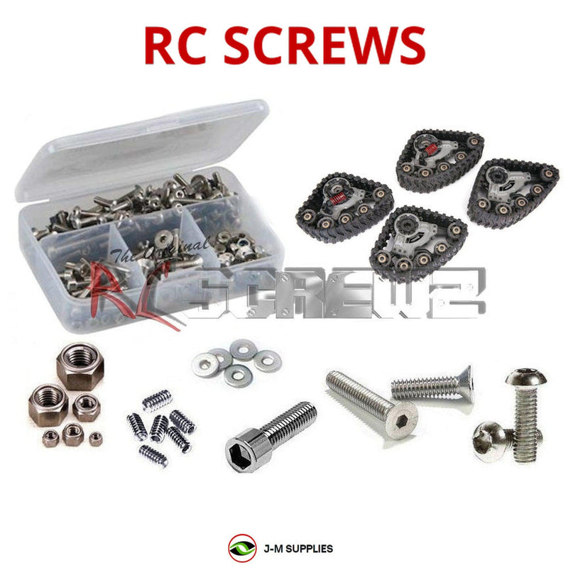 Representative image of an RCScrewZ stainless steel screw kit for Traxxas Traxx All-Terrain Track Kit (8880); exact kit contents vary by RC model.