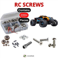 Representative image of an RCScrewZ stainless steel screw kit for Traxxas Maxx 4S 1/10 Electric 4WD Monster Truck (89076-4); exact kit contents vary by RC model.