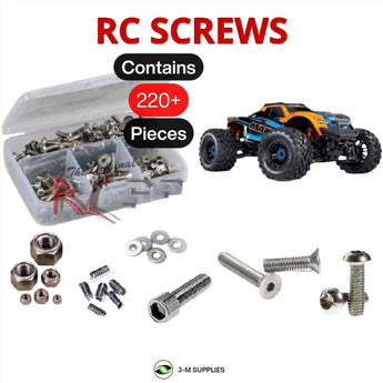 Representative image of an RCScrewZ stainless steel screw kit for Traxxas Maxx 4S 1/10 Electric 4WD Monster Truck (89076-4); exact kit contents vary by RC model.