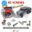 Representative image of an RCScrewZ stainless steel screw kit for Traxxas TRX-6 G 63 6x6 1/10 Electric Trail Crawler (88096-4); exact kit contents vary by RC model.