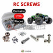 Representative image of an RCScrewZ stainless steel screw kit for Traxxas Hoss 4X4 VXL 1/10 Electric 4WD MT (90076-4); exact kit contents vary by RC model.