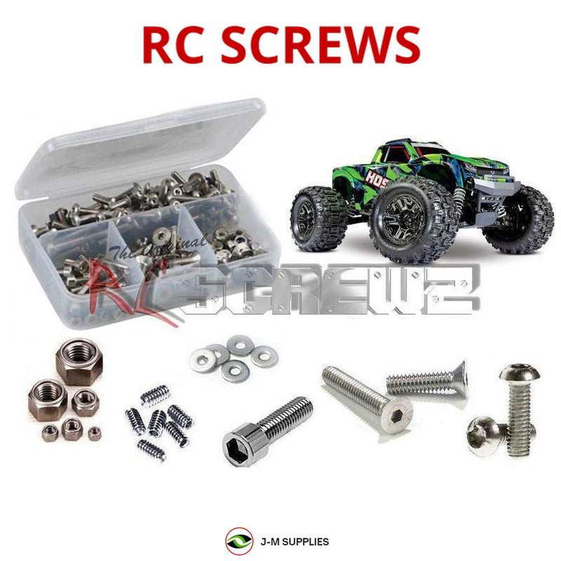 J-M SUPPLIES - RCScrewZ Stainless Steel Screw Kit tra097 for Traxxas Hoss 4x4 VXL #90076-4 RC Car | SET - 