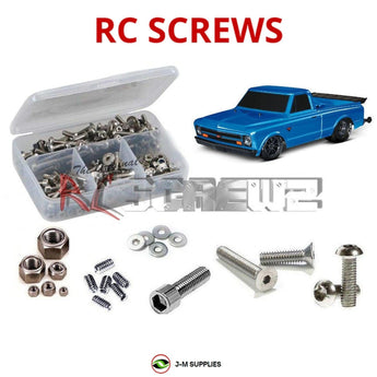 Representative image of an RCScrewZ stainless steel screw kit for Traxxas Drag Slash 1/10 Electric 2WD Drag Truck (94076-4); exact kit contents vary by RC model.