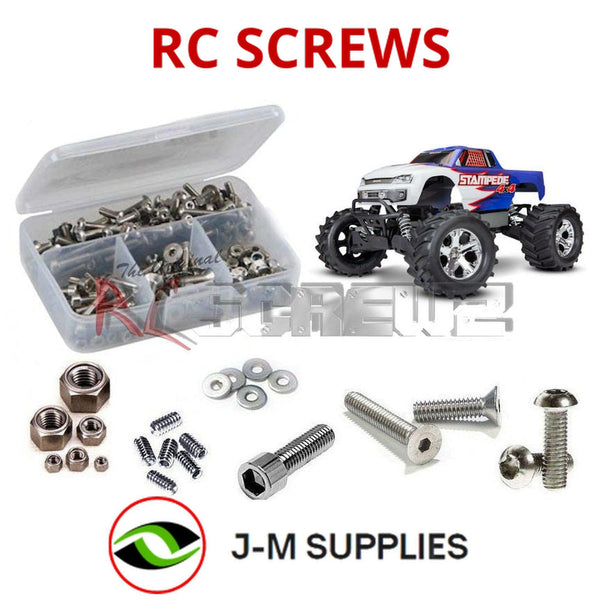 Representative image of an RCScrewZ stainless steel screw kit for Traxxas Stampede 4X4 Kit 1/10 Electric 4WD MT (67010-4); exact kit contents vary by RC model.