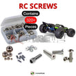 Representative image of an RCScrewZ stainless steel screw kit for Traxxas Sledge VXL-6S 1/8 4WD Monster Truck (95076-4); exact kit contents vary by RC model.