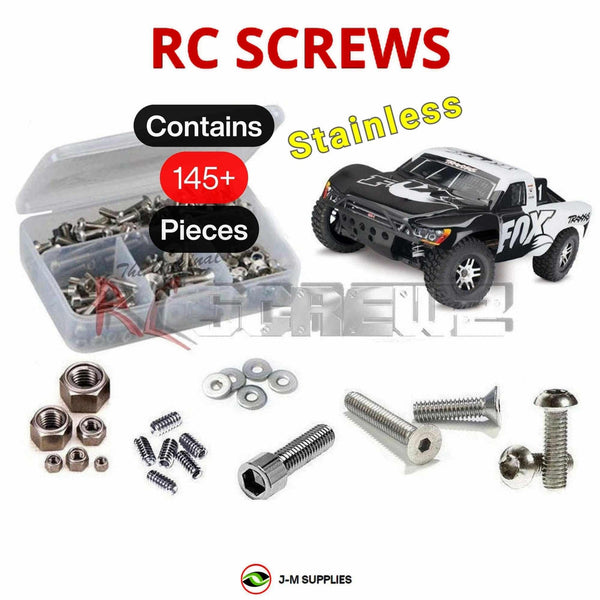 Representative image of an RCScrewZ stainless steel screw kit for Traxxas Slash 4X4 VXL 1/10 4WD SCT (68086-4); exact kit contents vary by RC model.
