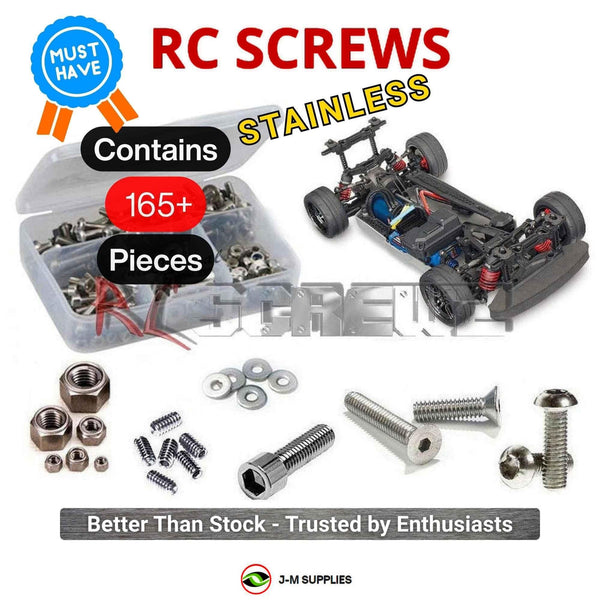 Representative image of an RCScrewZ stainless steel screw kit for Traxxas 4-Tec 2.0 VXL 1/10 AWD Touring (83076-4); exact kit contents vary by RC model.
