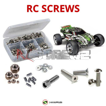 J-M SUPPLIES RC Parts Store - RCScrewZ Stainless Steel Screw Kit tra117 for Traxxas Rustler XL-5 1/10 Electric 2WD Stadium Truck w/ USB-C Charger (37054-8) | UPG