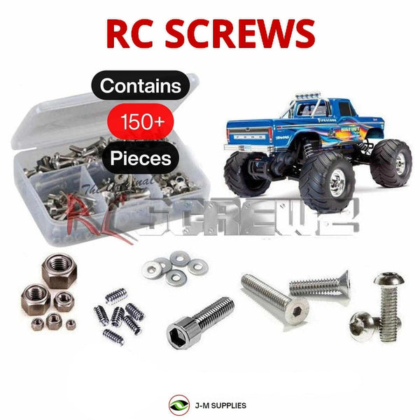 Representative image of an RCScrewZ stainless steel screw kit for Traxxas BIGFOOT No.1 USB-C 1/10 2WD Monster Truck (36034-8); exact kit contents vary by RC model.