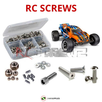 J-M SUPPLIES RC Parts Store - RCScrewZ Stainless Steel Screw Kit tra130 for Traxxas Rustler XL-5 HD 1/10 Electric 2WD Stadium Truck w/ USB-C Charger (37254-8) | UPG