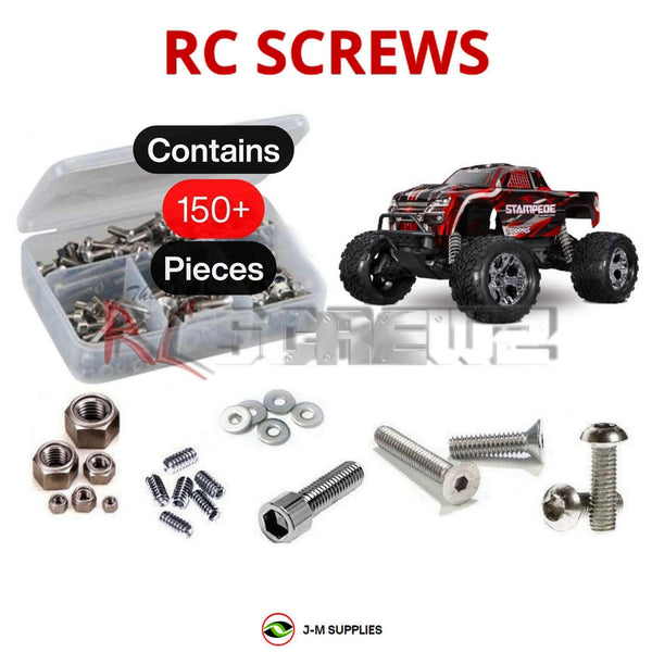 Representative image of an RCScrewZ stainless steel screw kit for Traxxas Stampede BL-2S HD 1/10 2WD Monster Truck (36354-4); exact kit contents vary by RC model.