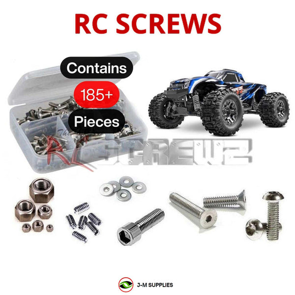 Representative image of an RCScrewZ stainless steel screw kit for Traxxas Stampede 4X4 VXL-3S 1/10 4WD Monster Truck (90376-4); exact kit contents vary by RC model.