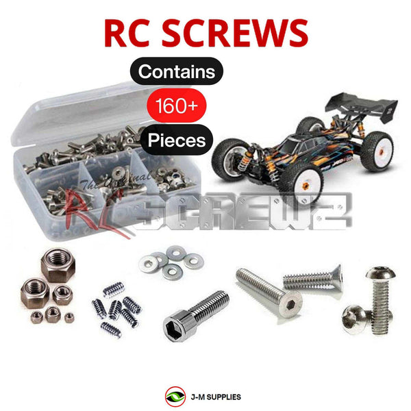 Representative image of an RCScrewZ stainless steel screw kit for Traxxas Jato 4X4 VXL-4S 1/8 4WD Racing Buggy (90386-4); exact kit contents vary by RC model.
