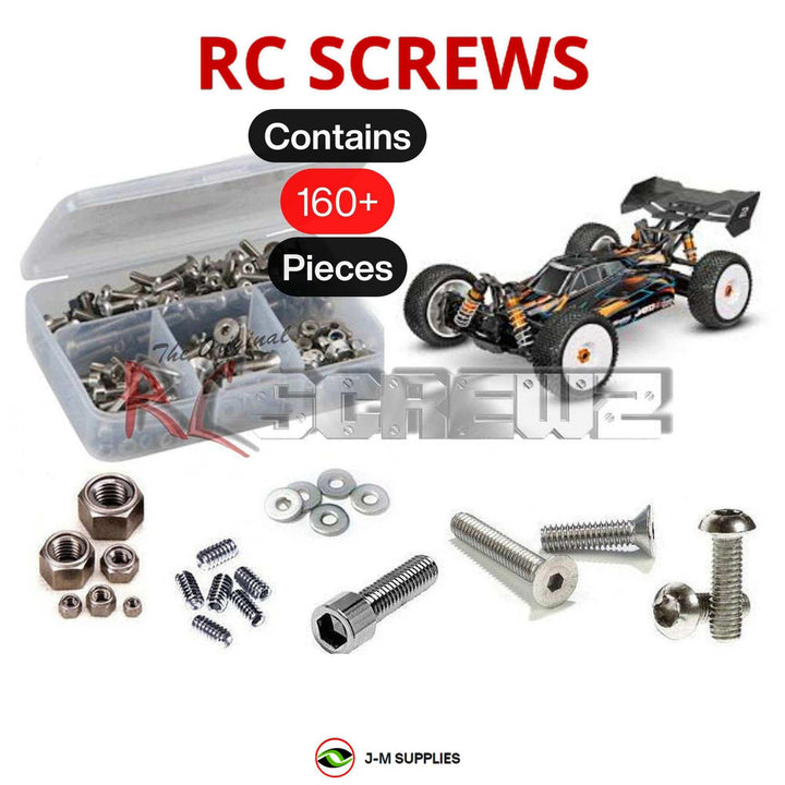 Representative image of an RCScrewZ stainless steel screw kit for Traxxas Jato 4X4 VXL-4S 1/8 4WD Racing Buggy (90386-4); exact kit contents vary by RC model.
