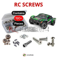 Representative image of an RCScrewZ stainless steel screw kit for Traxxas Slash 4X4 VXL-3S 1/10 SCT (68386-4); exact kit contents vary by RC model.