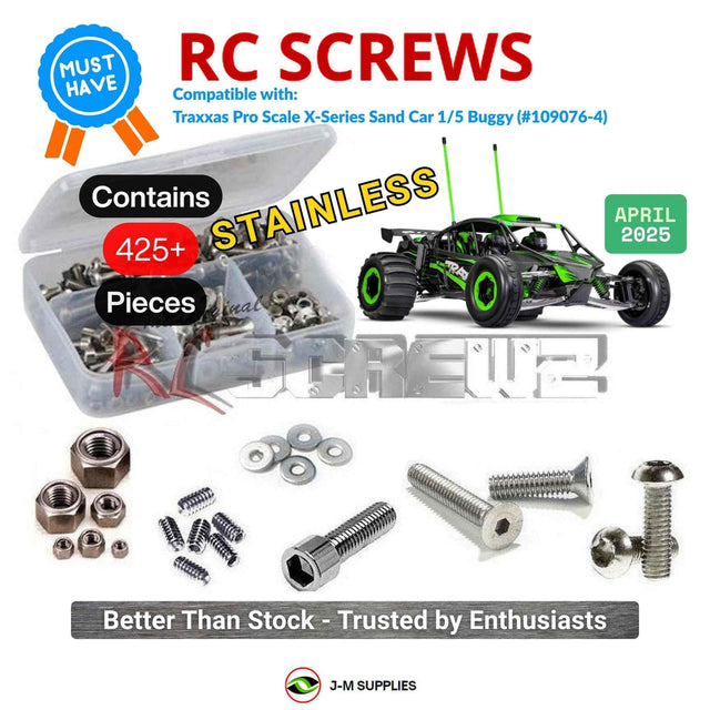 RCScrewZ Stainless Steel Screw Kit tra149 for Traxxas Pro Scale X-Series Sand Car 1/5 Electric 2WD Sand Rail (109076-4) | SET