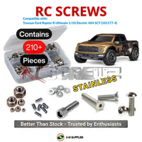 Representative image of an RCScrewZ stainless steel screw kit for Traxxas Ford Raptor R 4X4 Ultimate 4S SCT (101177-4); exact kit contents vary by RC model.