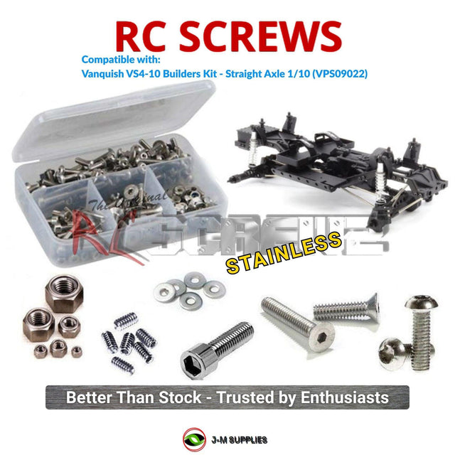 RCScrewZ Stainless Steel Screw Kit vanq004 for Vanquish Products VS4-10 Builders Kit Straight Axle 1/10 Electric 4WD Rock Crawler (VPS09022) | SET