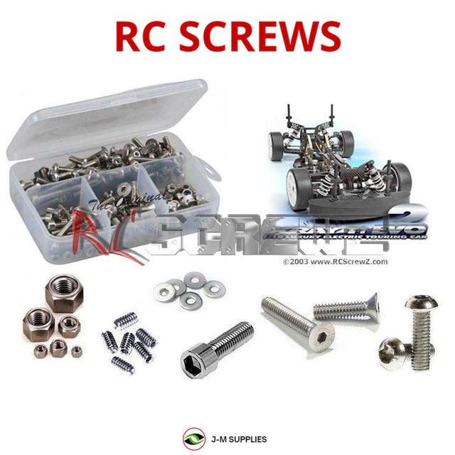RCScrewZ Stainless Steel Screw Kit xra002 for Team XRAY T1 EVO2 1/10 Electric 4WD Competition Touring Car (#300002) | SET