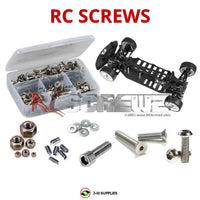 Representative image of an RCScrewZ stainless steel screw kit for Team XRAY T2 1/10 Electric 4WD Touring Car (300006); exact kit contents vary by RC model.