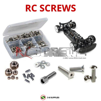 Representative image of an RCScrewZ stainless steel screw kit for Team XRAY T2 '08 US Spec #300012; exact kit contents vary by RC model.