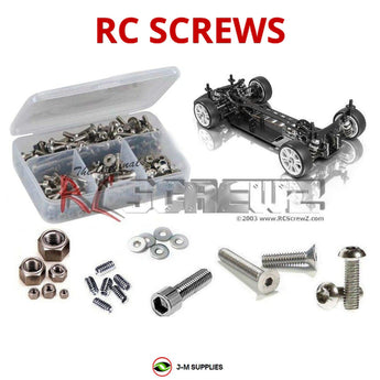 Representative image of an RCScrewZ stainless steel screw kit for Team XRAY T4 2015 #300021; exact kit contents vary by RC model.