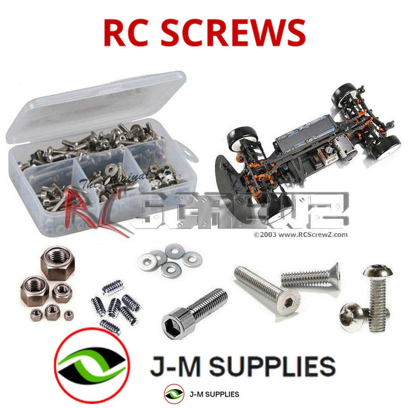 Representative image of an RCScrewZ stainless steel screw kit for Team XRAY T4 2014 Specs 1/10 Electric 4WD TC (300020); exact kit contents vary by RC model.