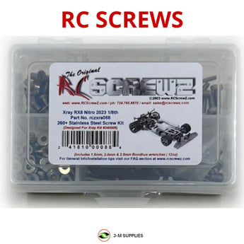 J-M SUPPLIES RC Parts Store - RCScrewZ Stainless Steel Screw Kit xra088 for Team XRAY RX8 2023 #340009 RC Car | UPG